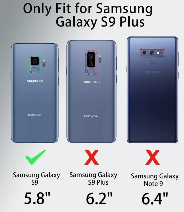 Alt view image 7 of 7 - for Galaxy S9 Case Shockproof Dropproof Heavy Duty Protective Galaxy S9 Csae 5.8 Inch (Black/Gray)