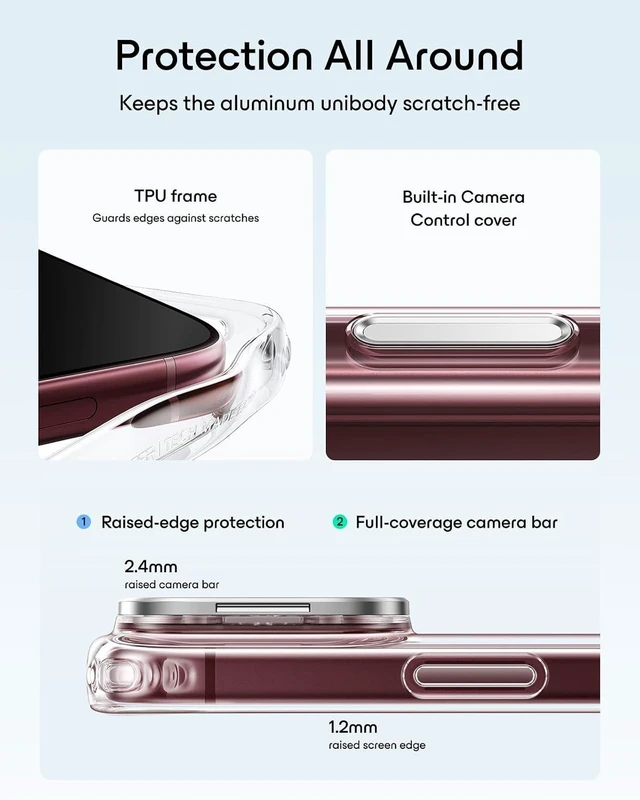 Alt view image 6 of 7 - Classic Hybrid for iPhone 18 Pro/17 Pro Case with Flex Stand Clear