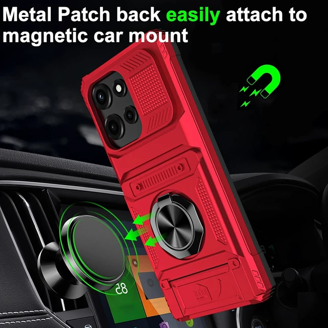 Alt view image 4 of 7 - for Moto G Power 2025/2026 Wallet Case Red