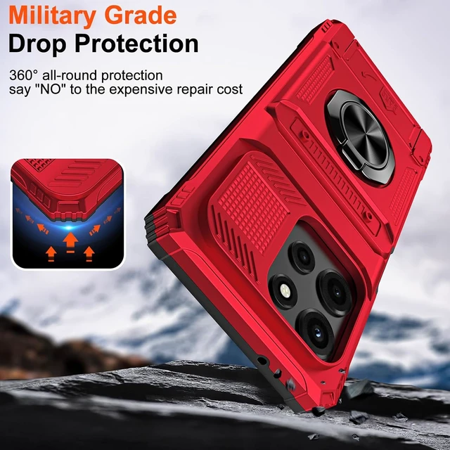 Alt view image 6 of 7 - for Moto G Power 2025/2026 Wallet Case Red