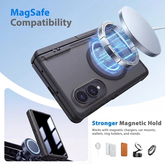 Alt view image 5 of 7 - for Galaxy Z Fold 8 Case with Invisible Kickstand Black
