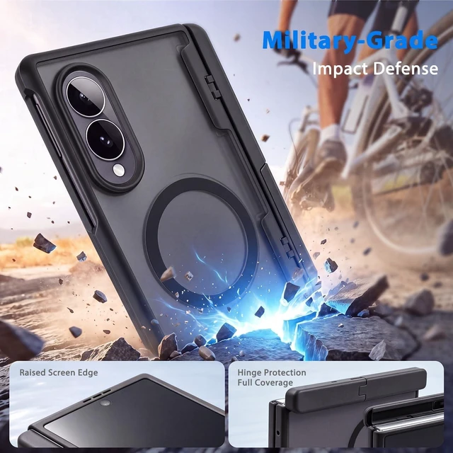 Alt view image 6 of 7 - for Galaxy Z Fold 8 Case with Invisible Kickstand Black