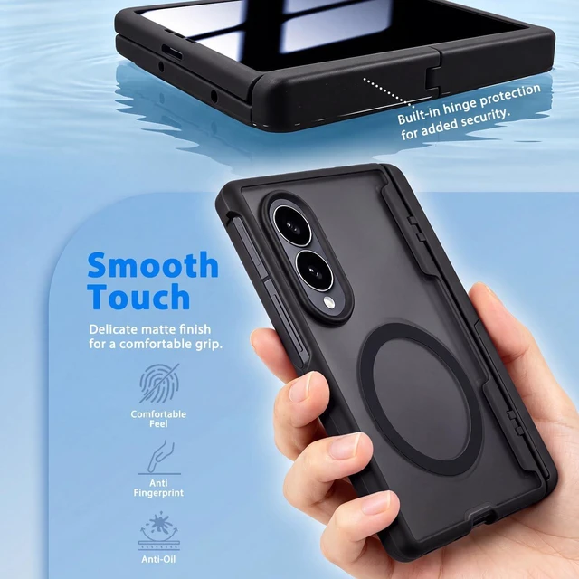 Alt view image 7 of 7 - for Galaxy Z Fold 8 Case with Invisible Kickstand Black