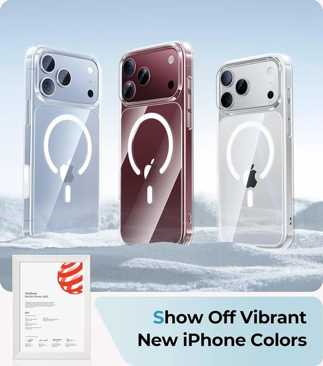 Alt view image 7 of 7 - for iPhone 18 Pro Case Clear / 17 Pro Case Fit for Magsafe Military Grade Drop Protection Magnetic Shockproof Bumper 18 Pro iPhone Cases Slim Transparent Cell Cover for 18 Pro Non-Yellowing