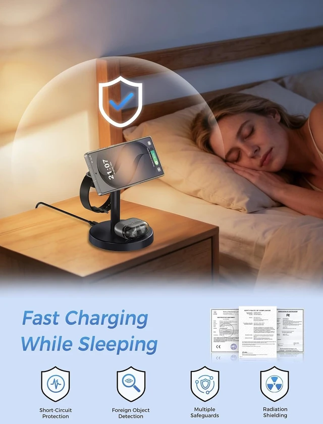 Alt view image 7 of 7 - Super Fast Strong Magnetic Wireless Charger for
