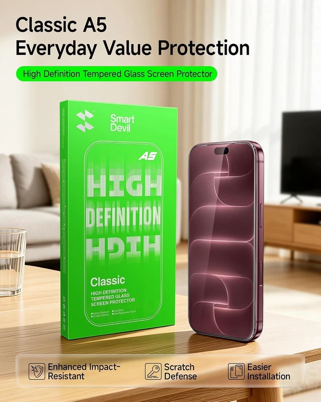 Alt view image 2 of 7 - 2 Pack for iPhone 18 Pro Max Screen Protector Tempered Glass