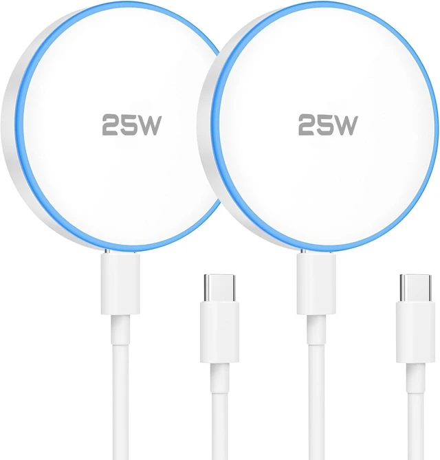 Main image of 25W MagSafe Charger 2 Pack Magnetic Wireless Charging Pads with 6FT Cables