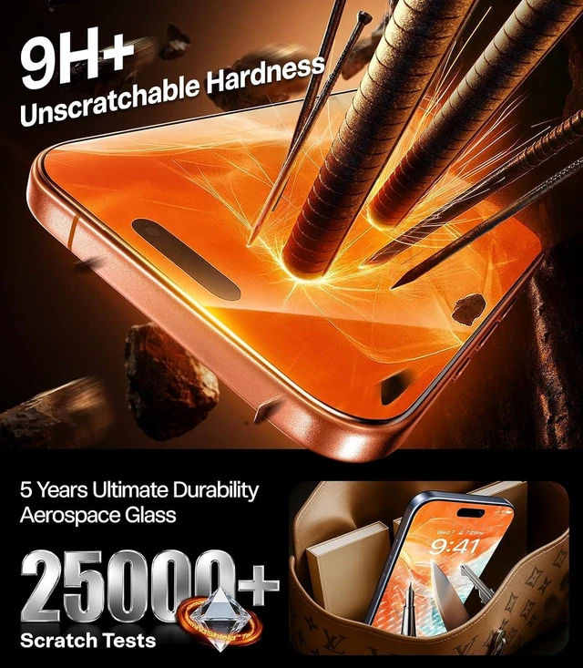 Alt view image 4 of 7 - Unbreakable for iPhone 17 Pro Screen Protector 2-Pack 6.3 inch