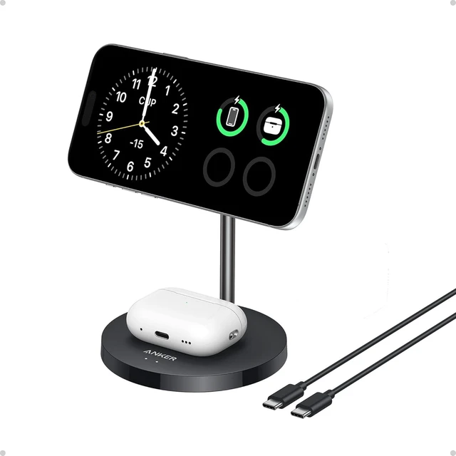 Main image of MagGo 2-in-1 MagSafe Compatible Qi2 15W Wireless Charging Stand