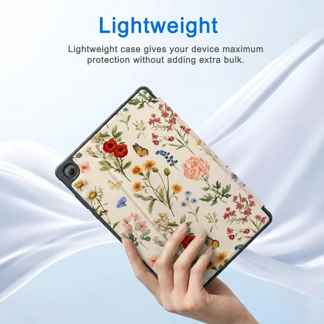 Alt view image 7 of 7 - Case for Galaxy Tab A11+ Plus 11 2025 Multi-Viewing Angles All New PU Leather Folio Stand Cover with Auto Sleep Wake Feature for Galaxy Tab A11+ Tablet 11-inch Floralia