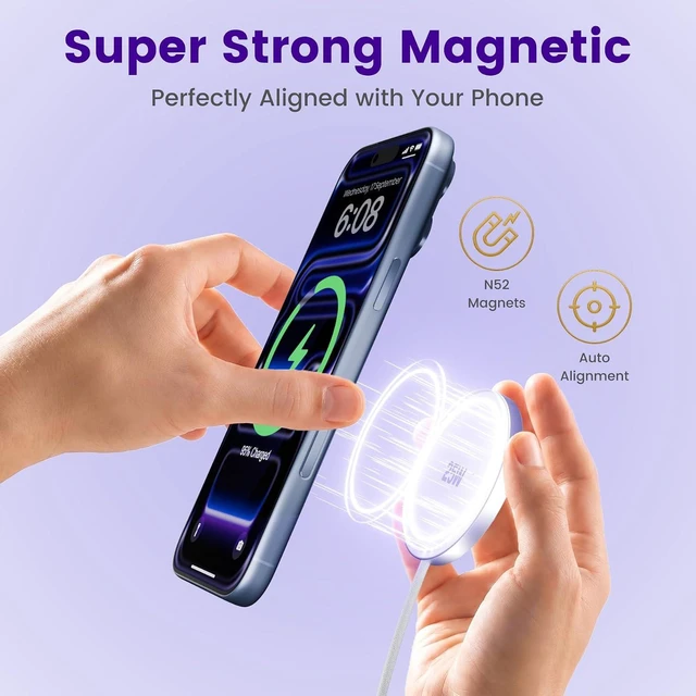 Alt view image 6 of 7 - MagSafe 25W Wireless Charger for Magnetic Fast Charging Pad