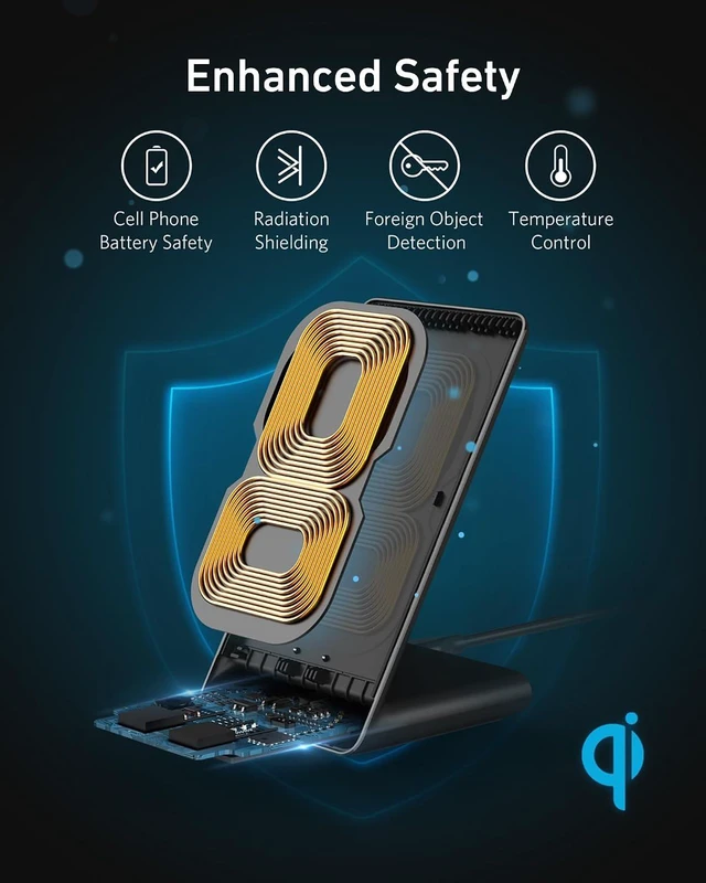 Alt view image 5 of 7 - 313 Qi-Certified 10W Max Wireless Charger Stand