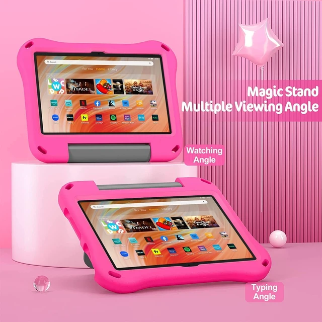 Alt view image 2 of 6 - New Fire HD 10 Tablet Case & Fire HD 10/Plus/Pro Tablet Case for Kids Pink