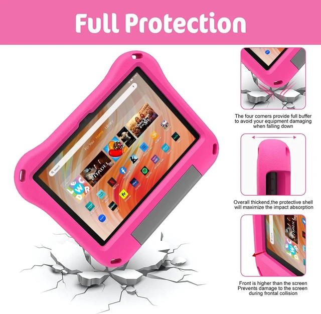 Alt view image 4 of 6 - New Fire HD 10 Tablet Case & Fire HD 10/Plus/Pro Tablet Case for Kids Pink