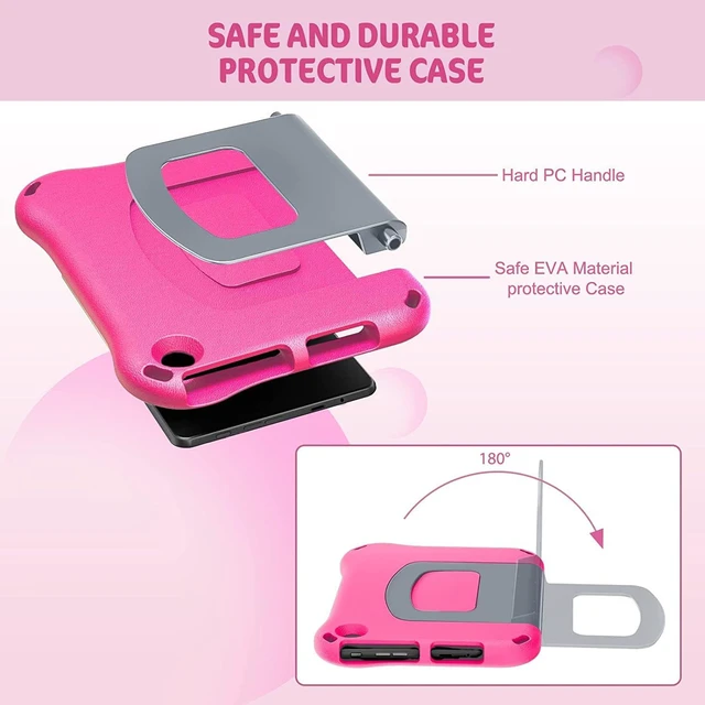 Alt view image 5 of 6 - New Fire HD 10 Tablet Case & Fire HD 10/Plus/Pro Tablet Case for Kids Pink