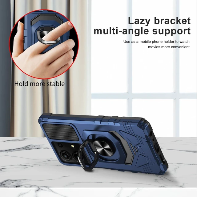 Alt view image 2 of 6 - Phone Case for TCL K33/TCL K32 5G with Screen Protector Magnetic Ring Stand