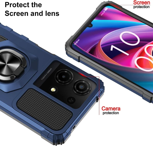 Alt view image 6 of 6 - Phone Case for TCL K33/TCL K32 5G with Screen Protector Magnetic Ring Stand