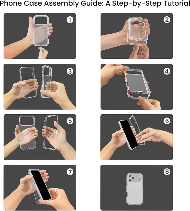 Alt view image 3 of 7 - for iPhone 17 Pro Max Case Shockproof Crystal Clear