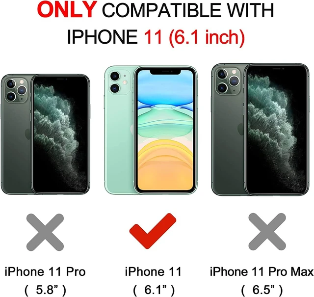 Alt view image 2 of 7 - for iPhone 11 Case Phone Case 11 Slim Shockproof Anti-Fingerprint Anti-Scratch Microfiber Lining Protective Cover Compatible with iPhone 11 6.1 inch - Pine Green