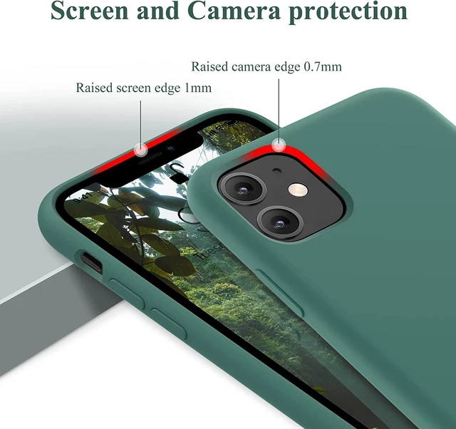 Alt view image 6 of 7 - for iPhone 11 Case Phone Case 11 Slim Shockproof Anti-Fingerprint Anti-Scratch Microfiber Lining Protective Cover Compatible with iPhone 11 6.1 inch - Pine Green
