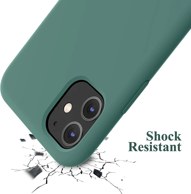 Alt view image 7 of 7 - for iPhone 11 Case Phone Case 11 Slim Shockproof Anti-Fingerprint Anti-Scratch Microfiber Lining Protective Cover Compatible with iPhone 11 6.1 inch - Pine Green