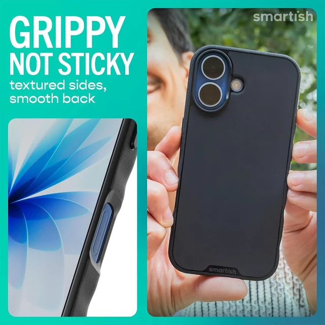 Alt view image 4 of 7 - iPhone 17 MagSafe Case Gripmunk Slim Magnetic Grip Case Black