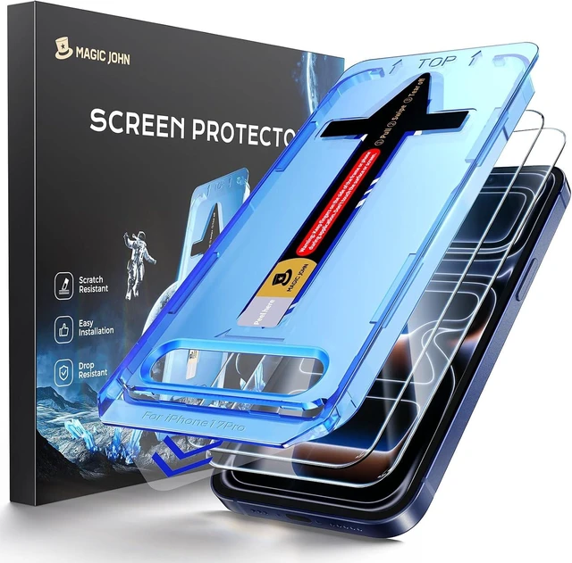 Main image of Easy Installation for iPhone 17 Pro Screen Protector 2 Pack
