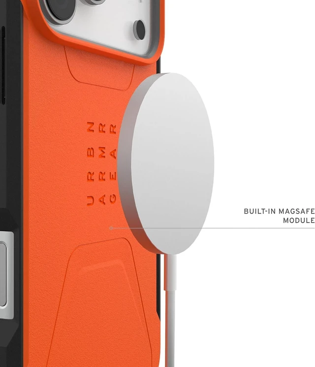 Alt view image 4 of 7 - UAG Civilian for iPhone 18 Pro Max Case/iPhone 17 Pro Max Case Orange