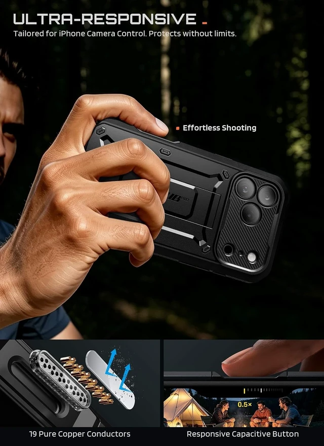 Alt view image 4 of 7 - for iPhone 18 Pro Case / 17 Pro Case with Belt Clip Black