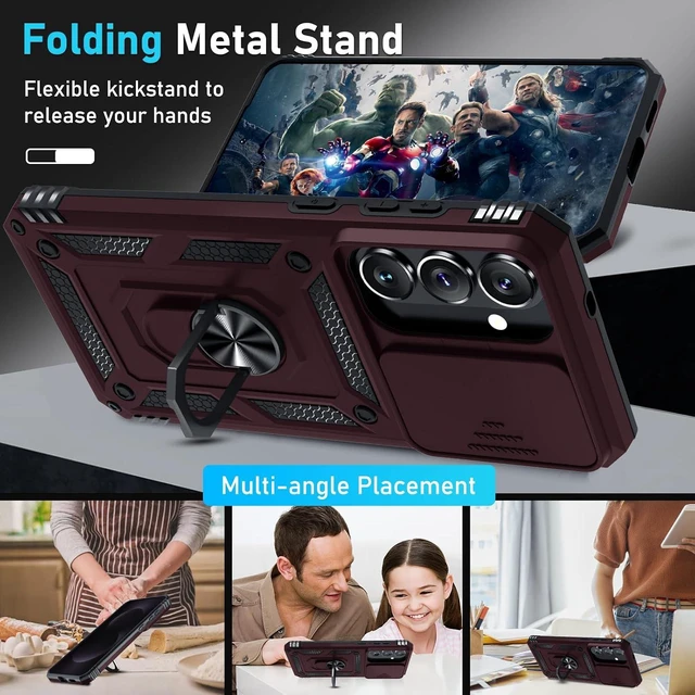 Alt view image 2 of 7 - for Galaxy S26 Case Built in Slide Camera Cover Wine Red