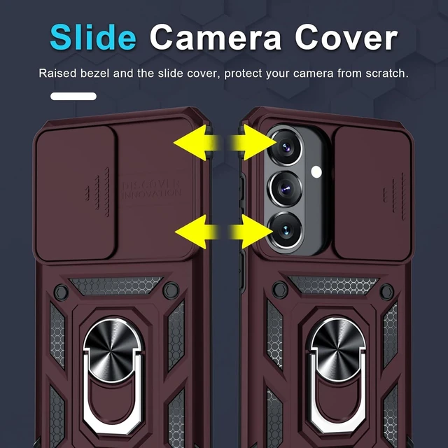 Alt view image 3 of 7 - for Galaxy S26 Case Built in Slide Camera Cover Wine Red