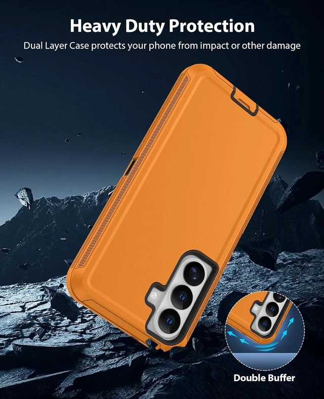 Alt view image 3 of 7 - for Galaxy S26 5G Case Heavy Duty Rugged Protection Orange