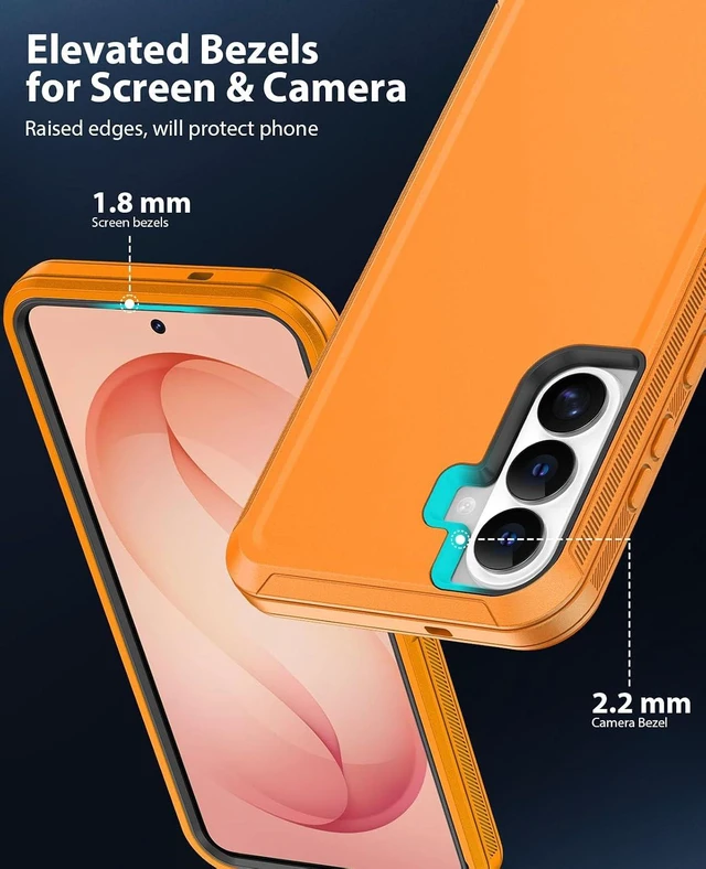 Alt view image 4 of 7 - for Galaxy S26 5G Case Heavy Duty Rugged Protection Orange