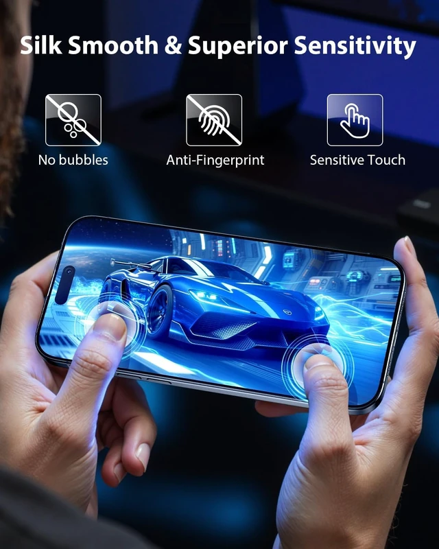 Alt view image 4 of 7 - for iPhone 17 Screen Protector 3 Pack Double Shatterproof