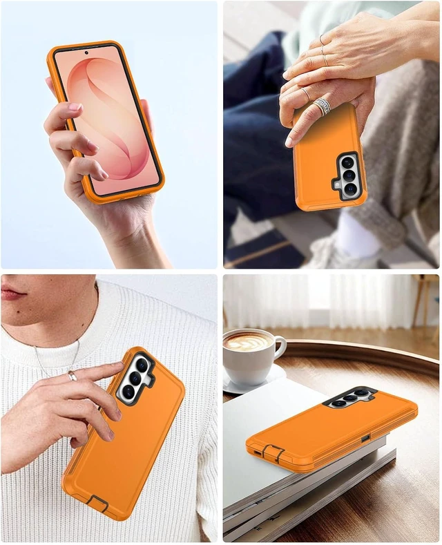 Alt view image 6 of 7 - for Galaxy S26 5G Case Heavy Duty Rugged Protection Orange