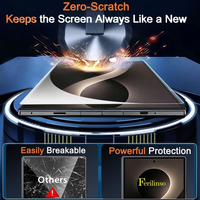 Alt view image 3 of 7 - Screen Protector for Galaxy Z Fold 8 Tempered Glass Back