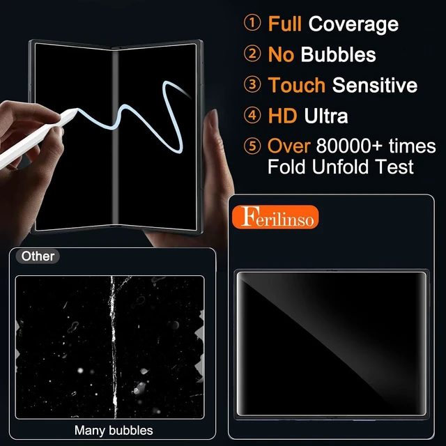 Alt view image 2 of 7 - Screen Protector for Galaxy Z Fold 8 Tempered Glass Back
