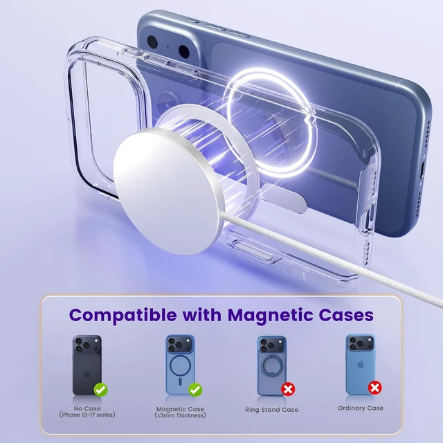 Alt view image 6 of 7 - 15W Wireless Charger for MagSafe Charger Magnetic Fast Charging Pad