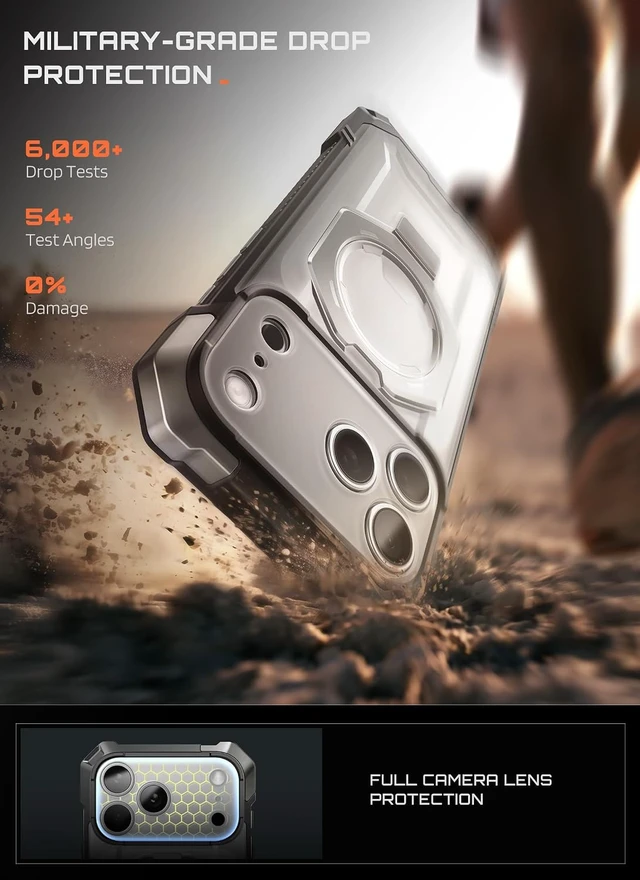 Alt view image 3 of 7 - for iPhone 18 Pro Max Case/ 17 Pro Max Case with Stand Gray