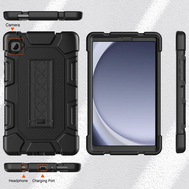 Alt view image 6 of 7 - Azzsy Case for 2026/2024 Release Galaxy Tab A11/A9 8.7 Inch Heavy Duty Shockproof Rugged High Impact Protective Case for 8.7 inch Galaxy Tab A11/A9 (2026/2024 Version) Black