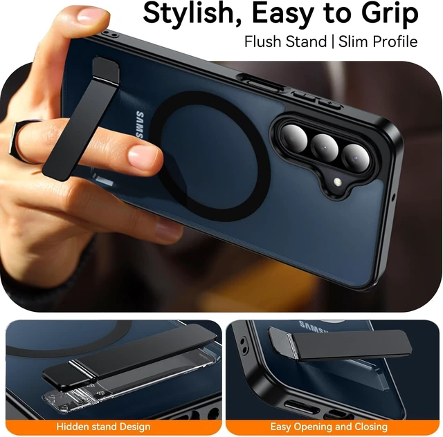 Alt view image 5 of 7 - for Galaxy A17 5G Magnetic Case with Stand Black