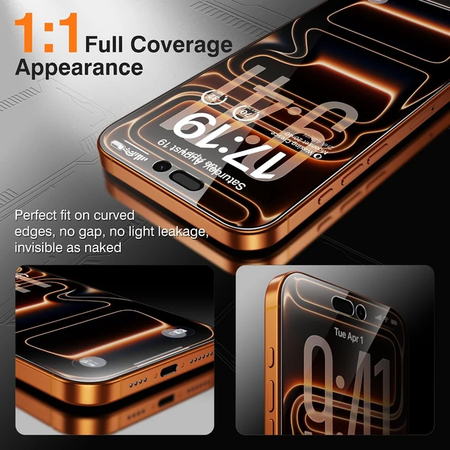 Alt view image 6 of 7 - -4+2 Pack for iPhone 17 Pro Max Privacy Screen Protector (6.9)