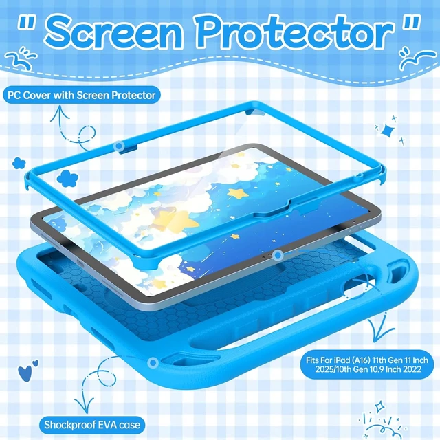 Alt view image 3 of 7 - Kids Case for iPad 11th Generation (A16) 11 2025/iPad 10th Gen 2022