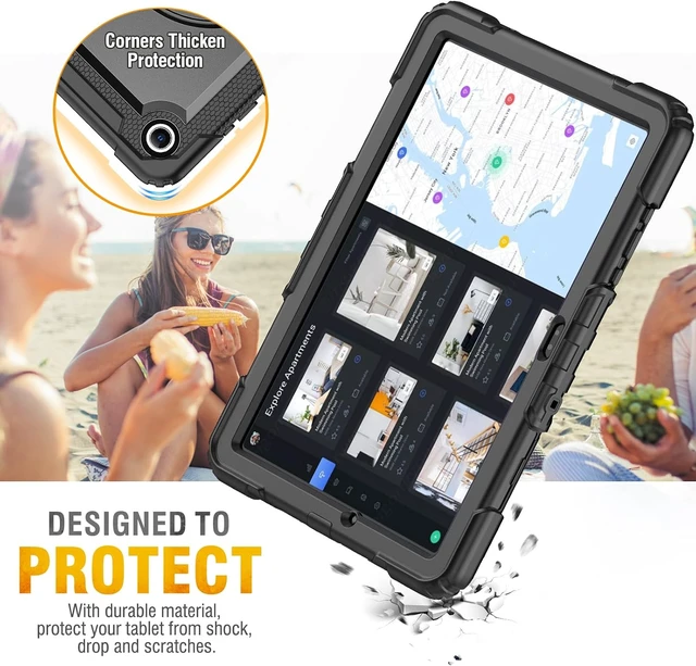 Alt view image 7 of 7 - Case for Galaxy Tab A11+ Plus /A9+ 11 Inch Protective with Screen Protector/Hand Strap/Pen Holder Shockproof A11 Plus Tablet Case 5G SM-X230 SM-X236 SM-X238U - Black