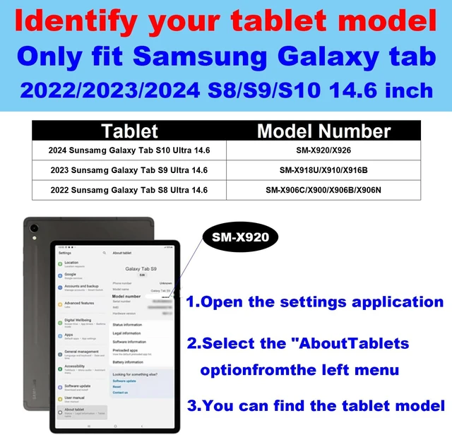 Alt view image 2 of 7 - Leather Case for Galaxy Tab S8/S9/S10 Ultra 14.6 2023/2025
