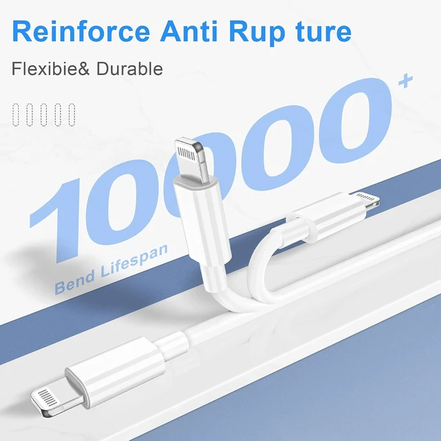 Alt view image 2 of 7 - USB C to Lightning Cable Compatible iPhone 14/13/12/11 Lightning Devices