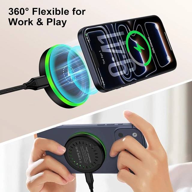 Alt view image 3 of 7 - 25W Magnetic Wireless Charger Pad for S26 Ultra S26+ S26 S25 Ultra