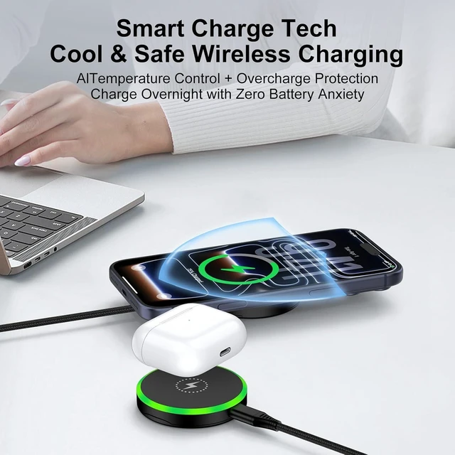 Alt view image 7 of 7 - 25W Magnetic Wireless Charger Pad for S26 Ultra S26+ S26 S25 Ultra