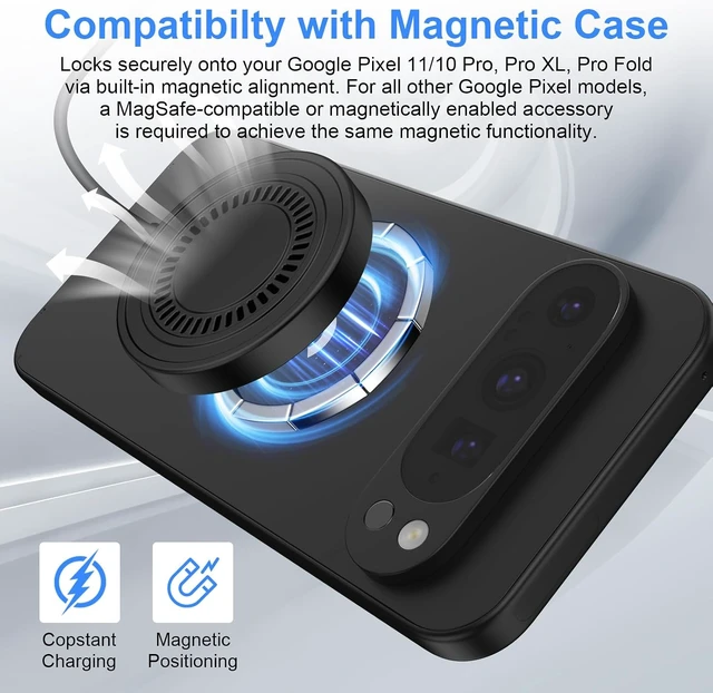 Alt view image 4 of 7 - Magnetic Wireless Charger for Google Pixel 11/11 Pro XL/10 Pro Fold