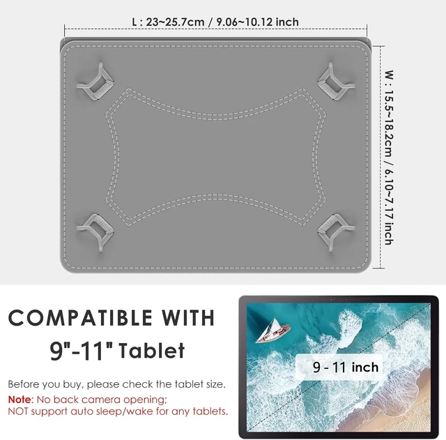 Alt view image 2 of 7 - Universal 9 10.1 11 Inch Tablet Case PU Leather Blue Marble